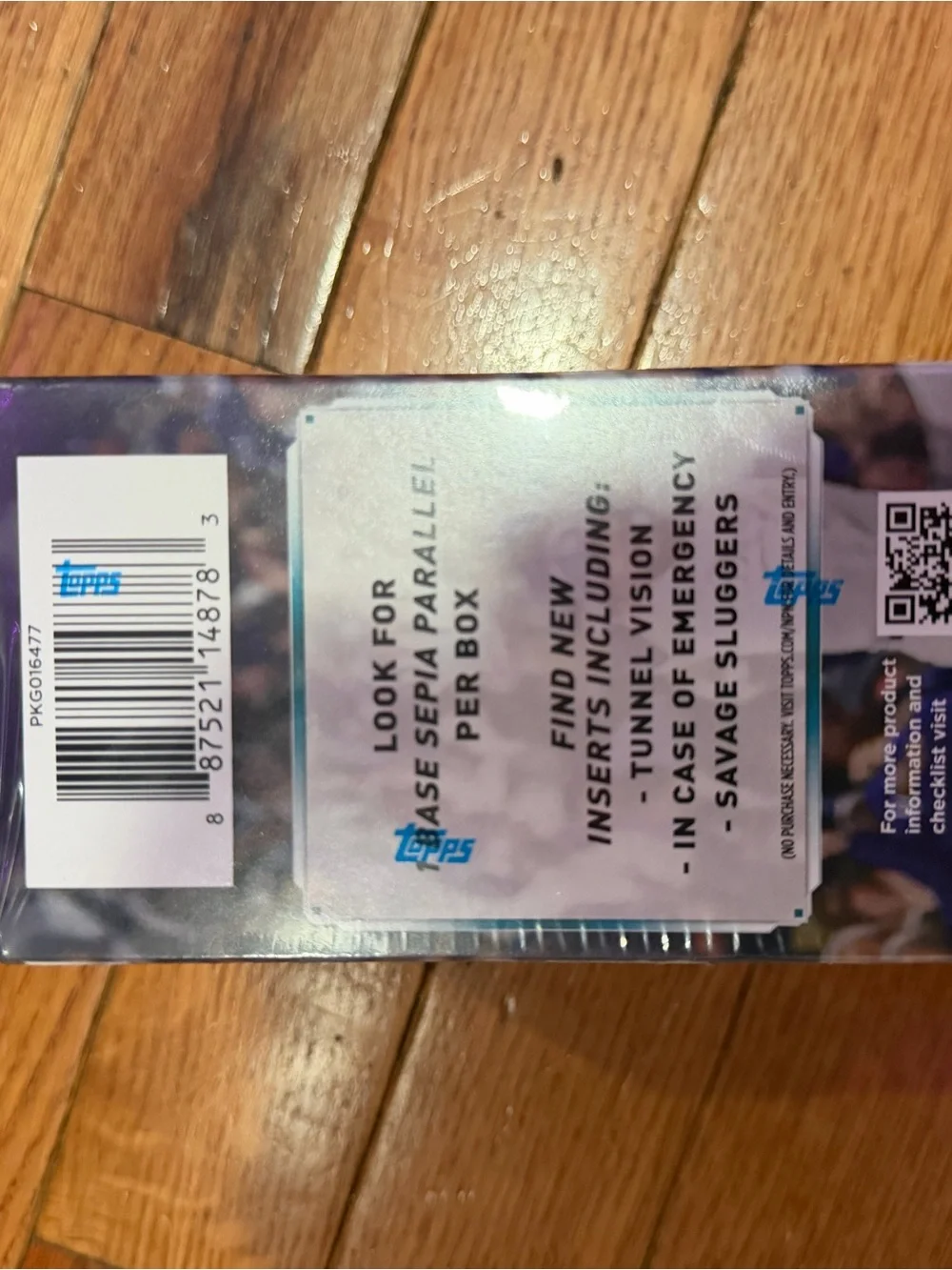 Topps Purple & Blue Baseball Hobby Box Side Panel